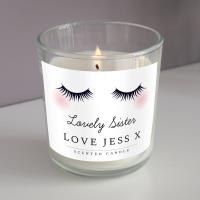 Personalised Eyelashes Scented Jar Candle Extra Image 1 Preview